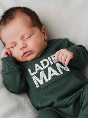 Carter's Ladies Man One Piece Sweatsuit Romper NB